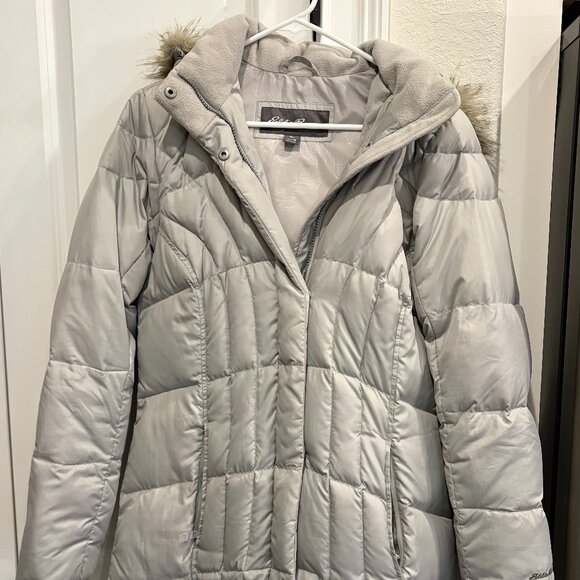 Eddie Bauer Jackets & Blazers - Eddie Bauer Gray Lodge Down Parka Men's Jacket Size Medium - Excellent Condition